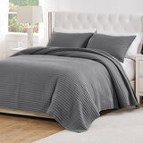 Greenland Home Fashions Juego de Cama Tamaño King 3 piezas Gris