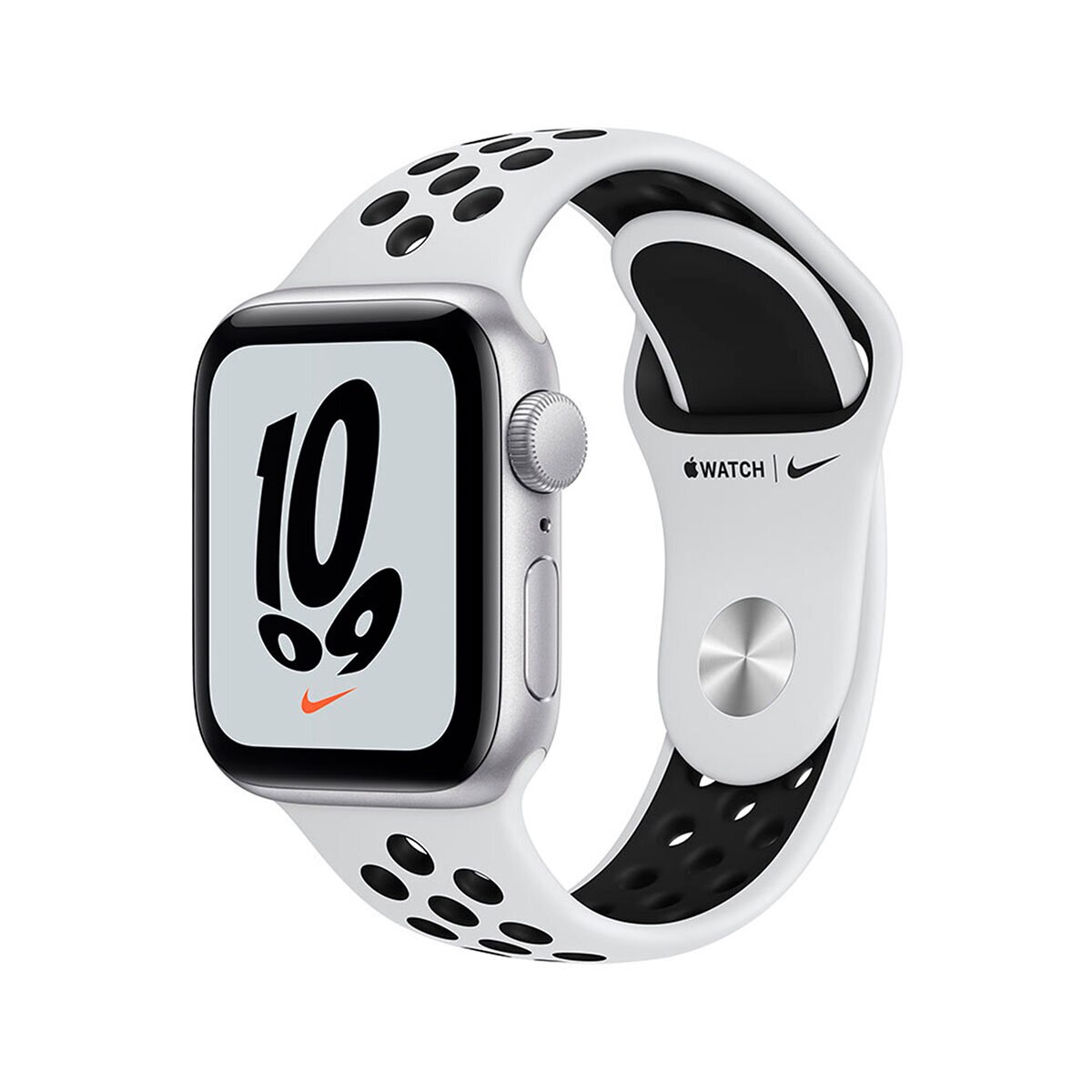 Apple Watch Nike SE (GPS) Caja de alumino plata 40mm con correa deportiva platino puro/negra