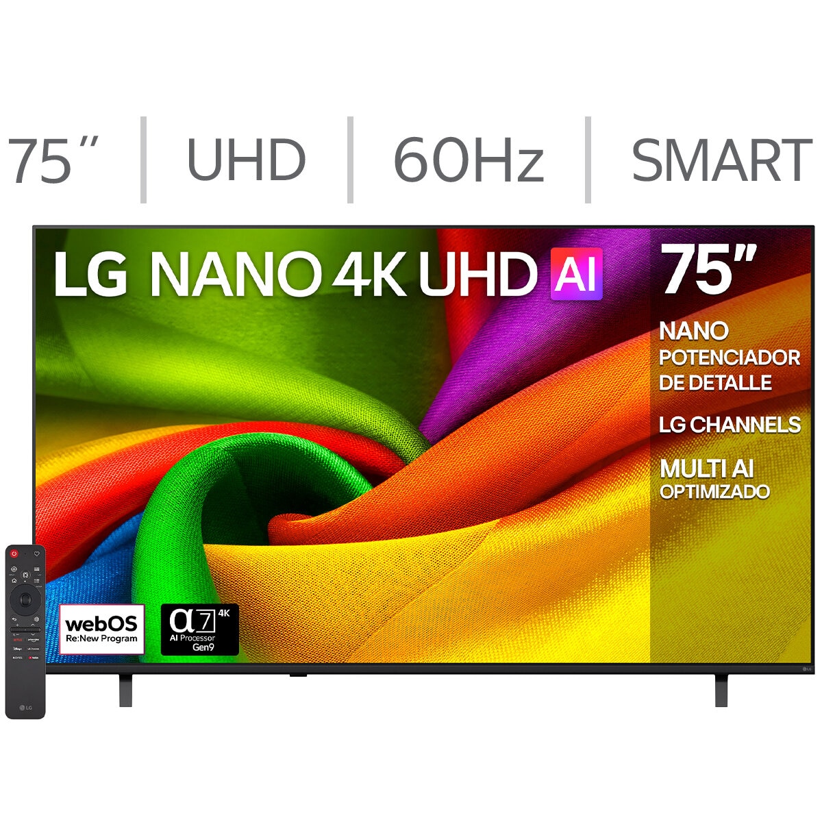 LG Pantalla 75" Nano UHD 4K Smart TV LG Pantalla 75" Nano UHD 4K Smart TV