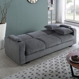 Coaster, Sofá cama Gris Colección Heideck 3 plazas con porta vasos
