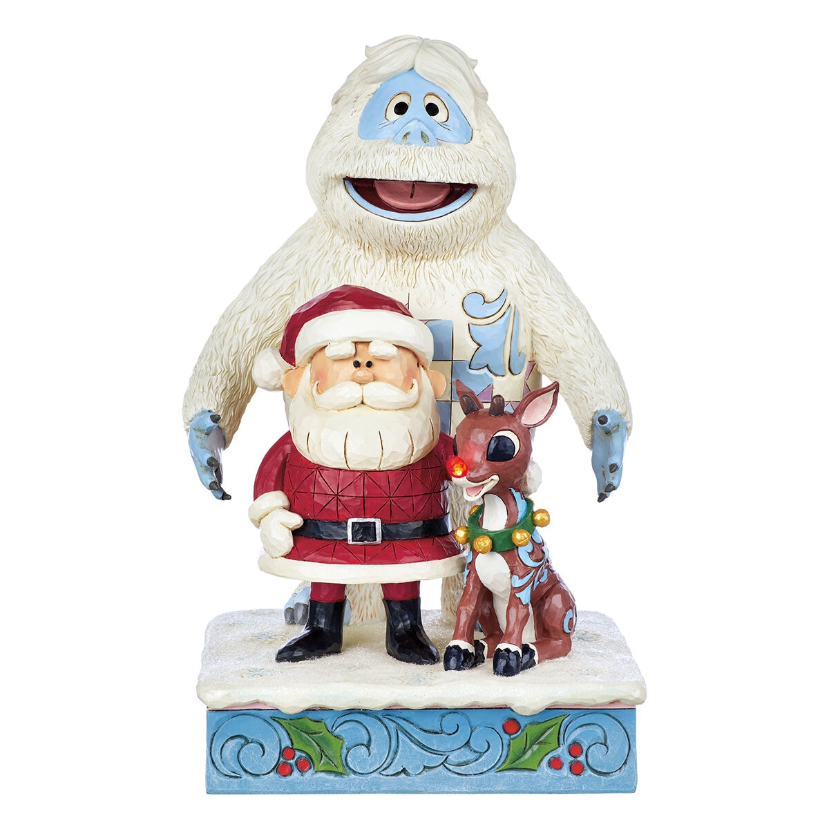 Jim Shore, Figurita de Rudolph, Bumble y Papá Noel de 32 cm