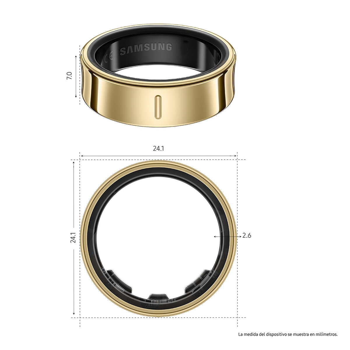 Samsung Galaxy Smart Ring Oro Titanio - Talla 9