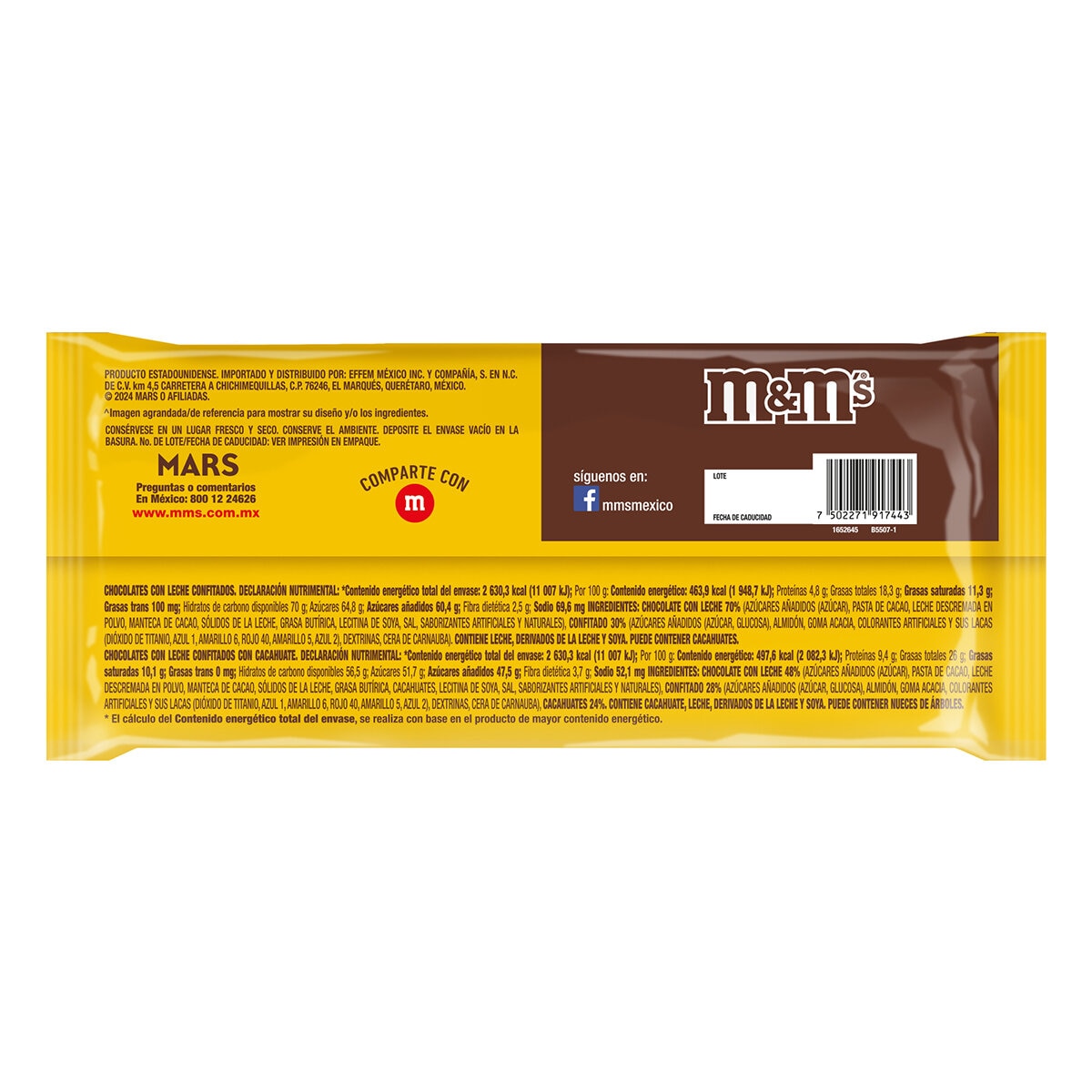 M&M's Chocolates con Leche Confitados Surtido 528.6g