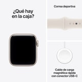 Apple Watch SE 3 (GPS + Celular) 40mm Aluminio Blanco Estelar + Correa Deportiva Blanco Estelar - Talla M/L