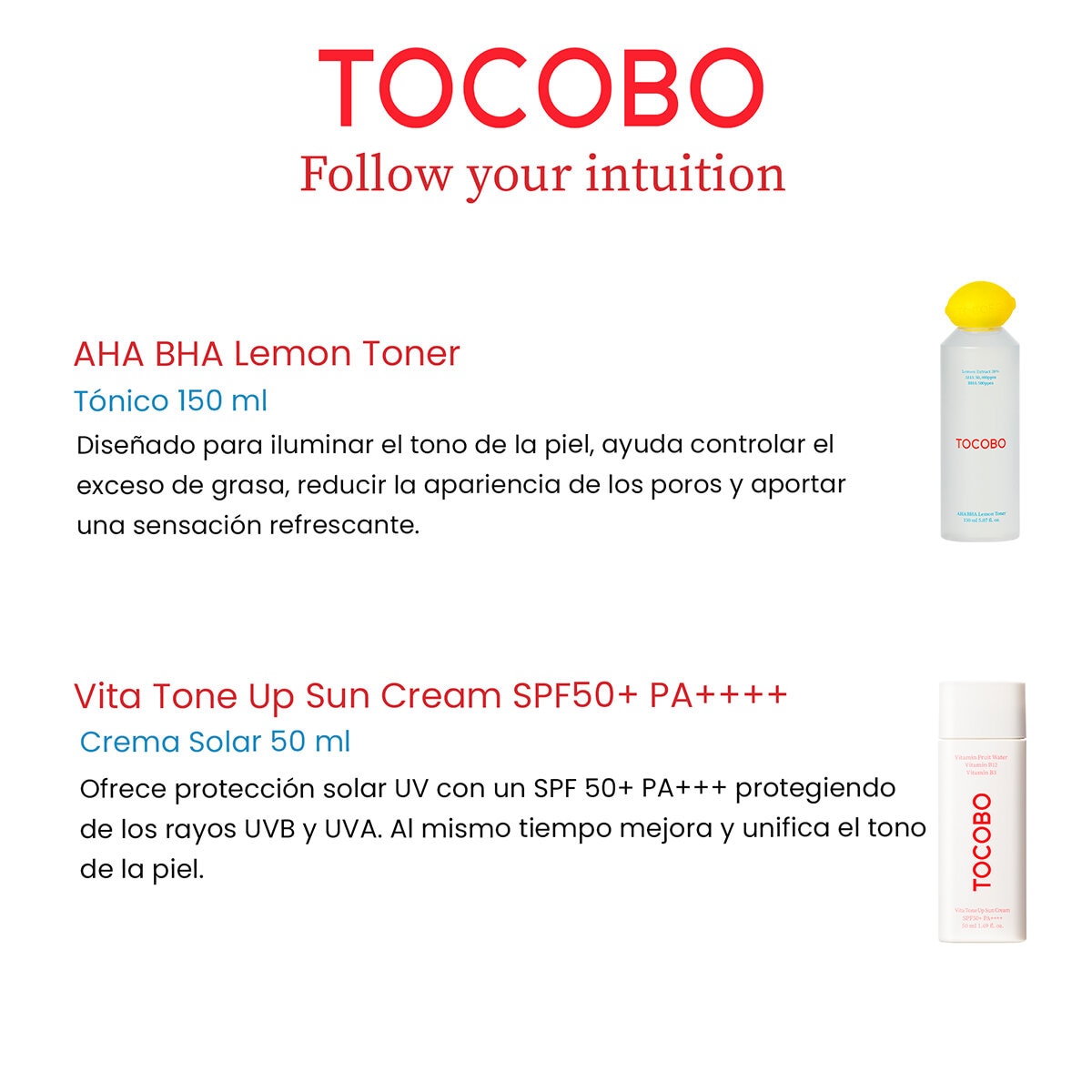 Tocobo, Radiance Duo, Tónico y Crema Solar