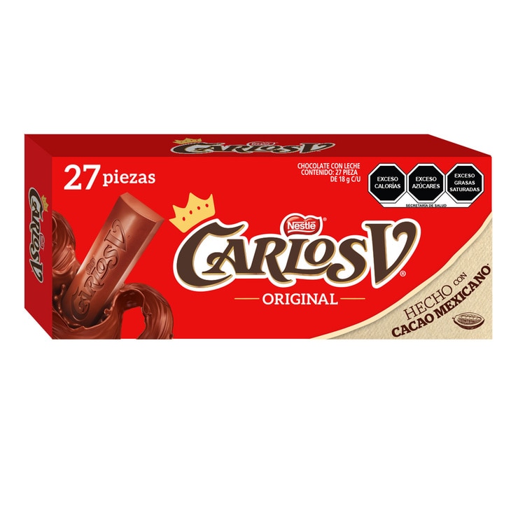 Chocolate Carlos V 27 de 18g Costco México