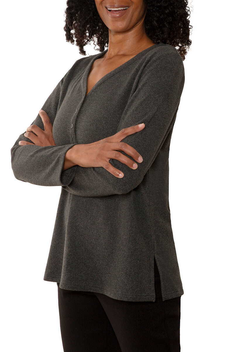 Mario Serrani Blusa para Dama Gris Grande