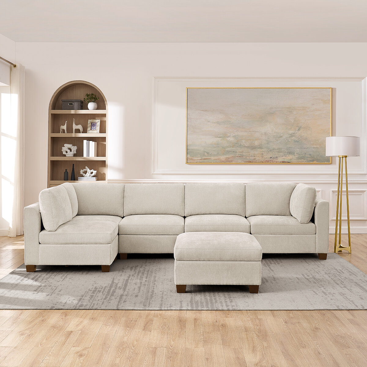 Thomasville, Modular de Tela de 6 piezas con Almacenamiento