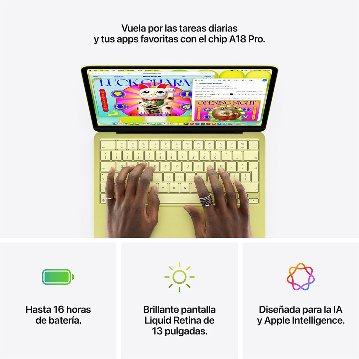 Apple MacBook Neo 13" A18 Pro 8GB 256GB SSD Amarillo Cítrico Apple MacBook Neo 13" A18 Pro 8GB 256GB SSD Amarillo Cítrico