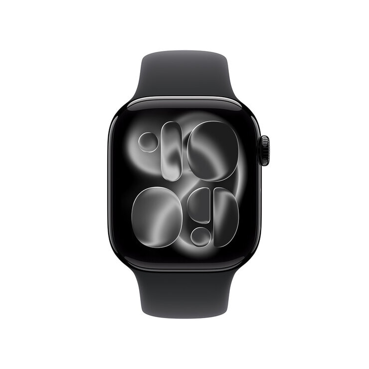 Apple Watch Series 11 (GPS + Celular) 42mm Aluminio Negro Azabache + Correa Deportiva Negra - Talla M/L
