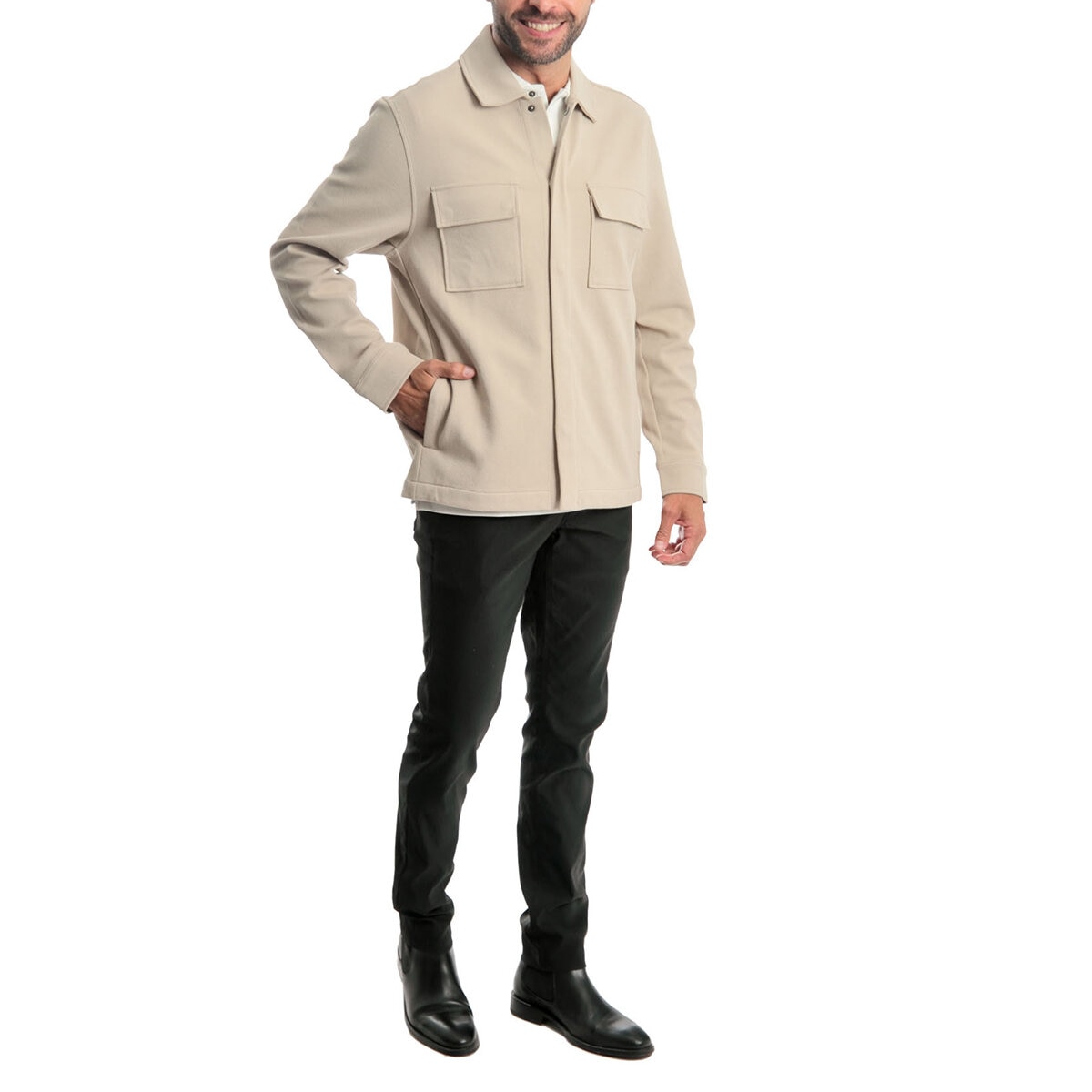 Kenneth Cole Sobrecamisa para Caballero Beige Chica