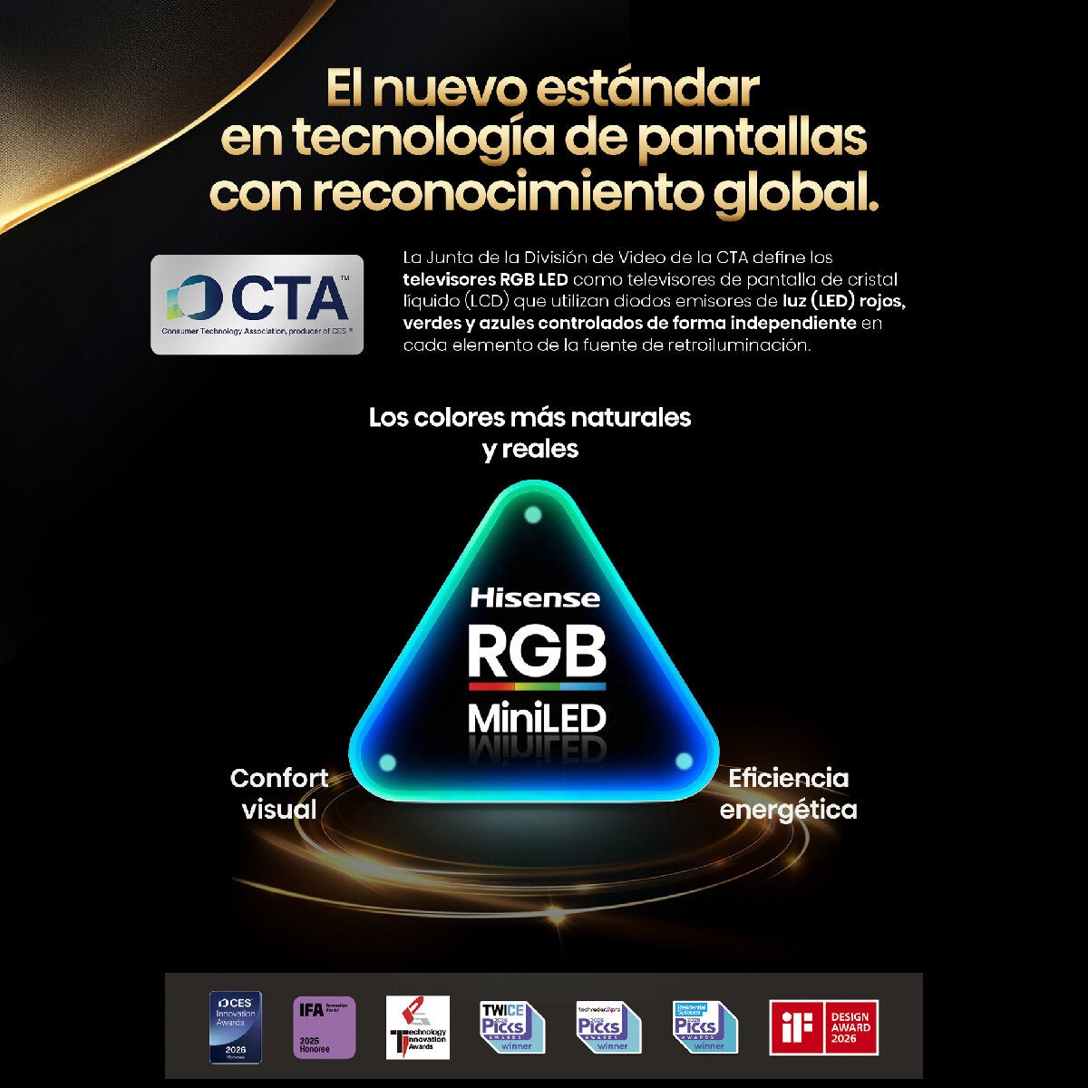 Hisense Pantalla 85" RGB Miniled 4K Smart TV 85UR9SG