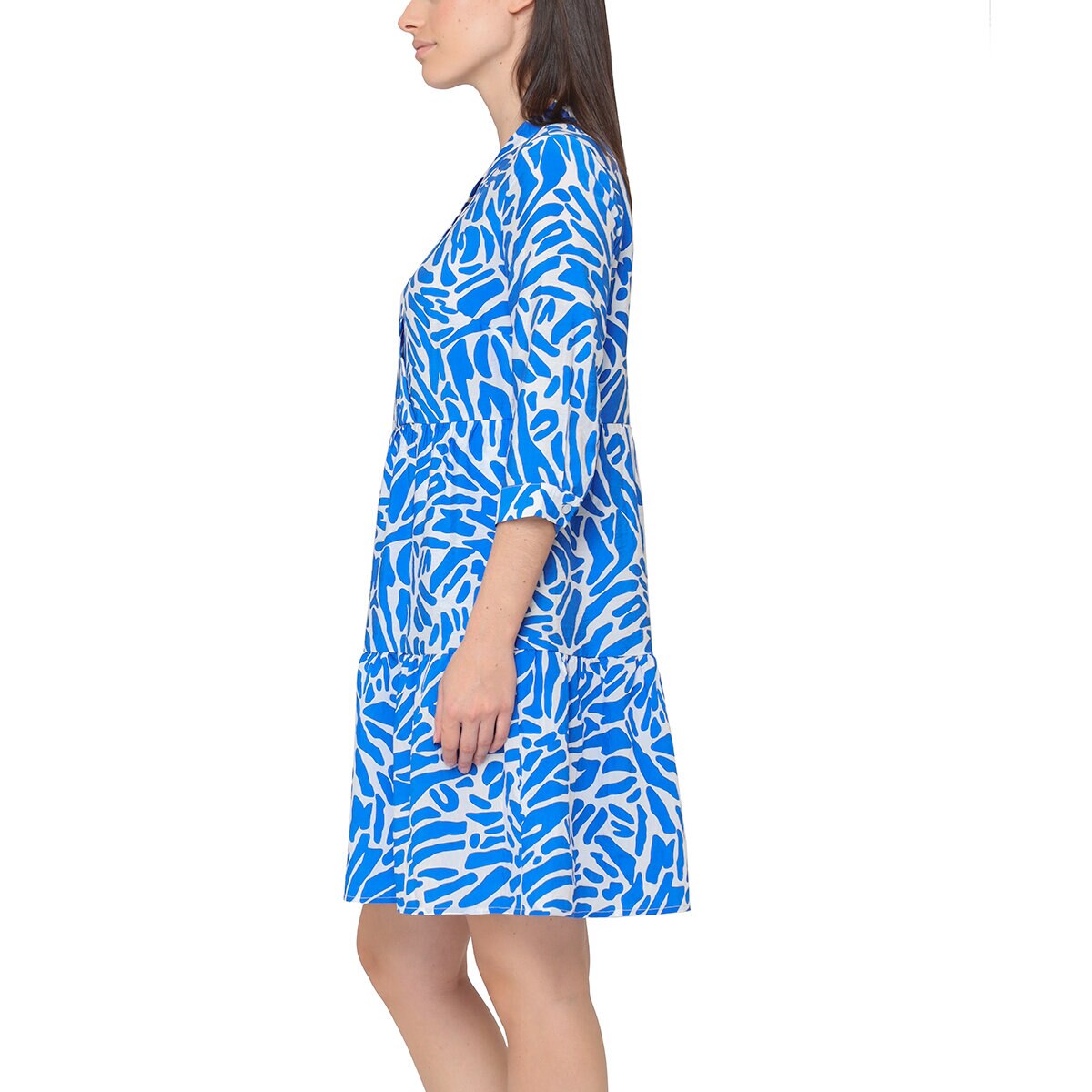 Nicole Miller Original Vestido para Dama Azul Chica