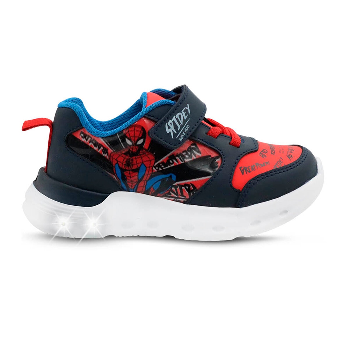 Marvel Spider-Man, Tenis Color Marino-Rojo, para Niño, Varias Tallas