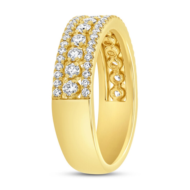 Anillo, 0.77ctw Diamantes, Oro Amarillo de 14K, Talla 7