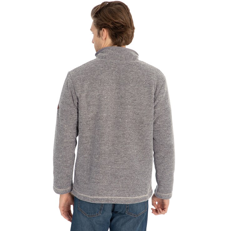 New Look - Pull côtelé style pêcheur à col cheminée - Gris clair