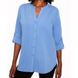 Mario Serrani Italy Blusa para Dama Azul Chica