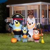 Bluey y Familia Iluminada Inflable, 1.9 m