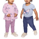 Pekkle Conjunto de 4 piezas para Bebés Mariposa 9 Meses