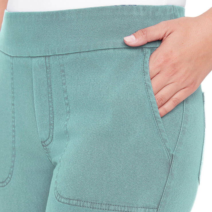 S.C. & CO Pantalones Capri para Dama Verde Extra Grande