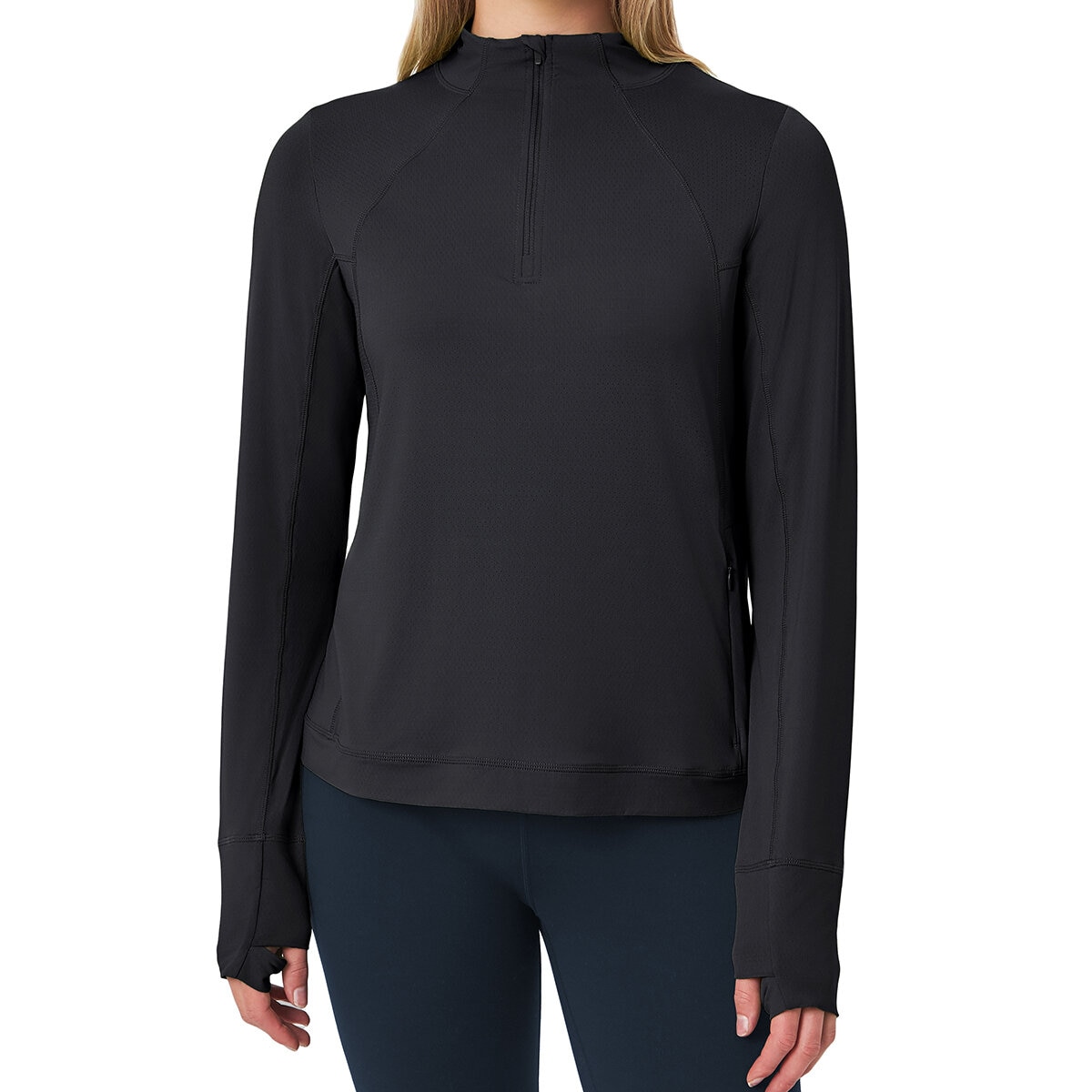 Mondetta Sudadera para Dama Negro Extra Chica