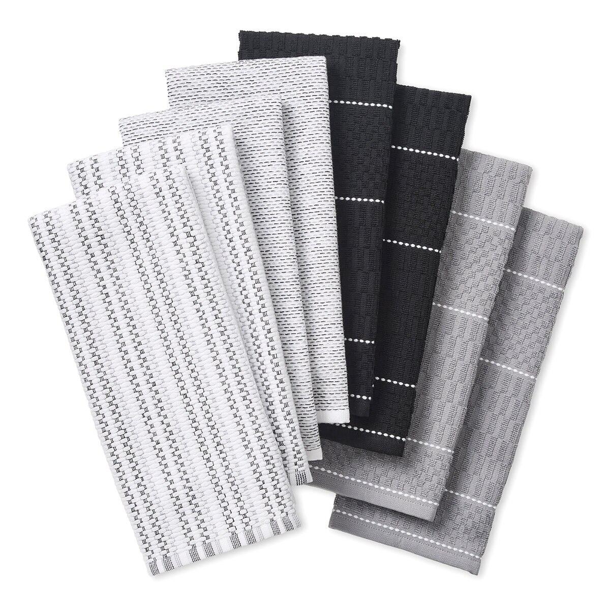 Town & Country  Toallas de Cocina 8 piezas Gris