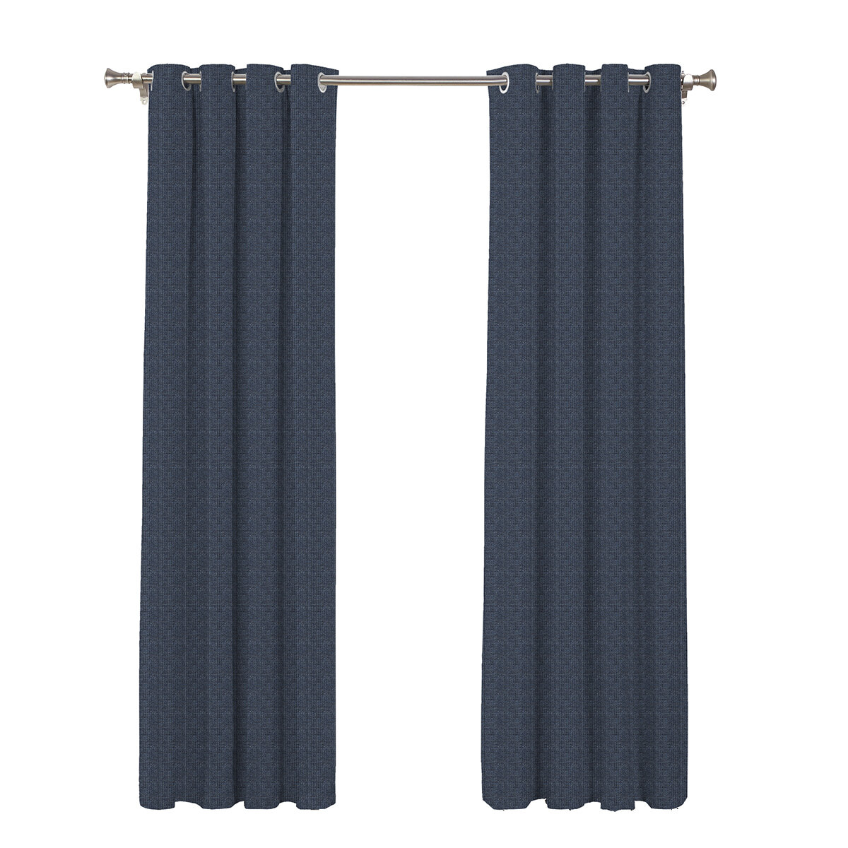 SUN + BLK, Cortina con Bloqueo Total de Luz 132 cm x 241 cm, INDIGO 52X95
