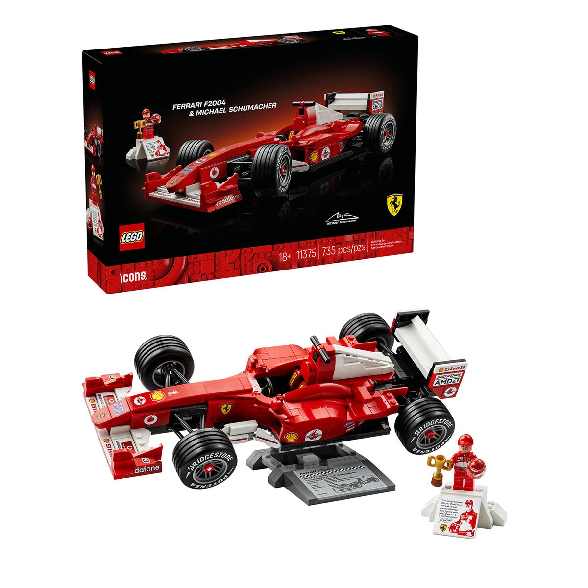LEGO Icons, Ferrari F2004 y Michael Schumacher