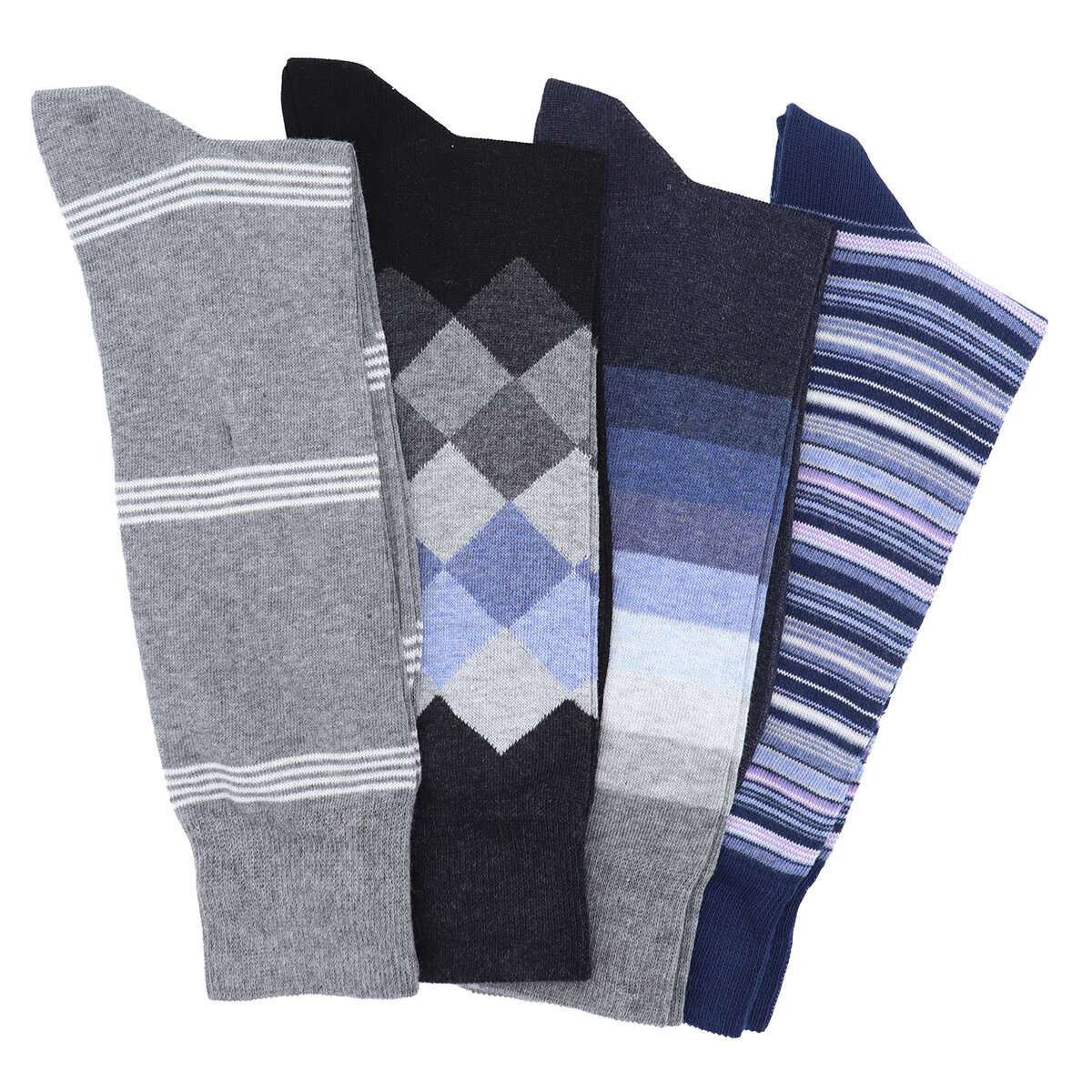 Lorenzo Uomo Calcetines de vestir para Caballero 4 pares Varias Tallas y Colores Lorenzo Uomo Calcetines de vestir para Caballero 4 pares Varias Tallas y Colores