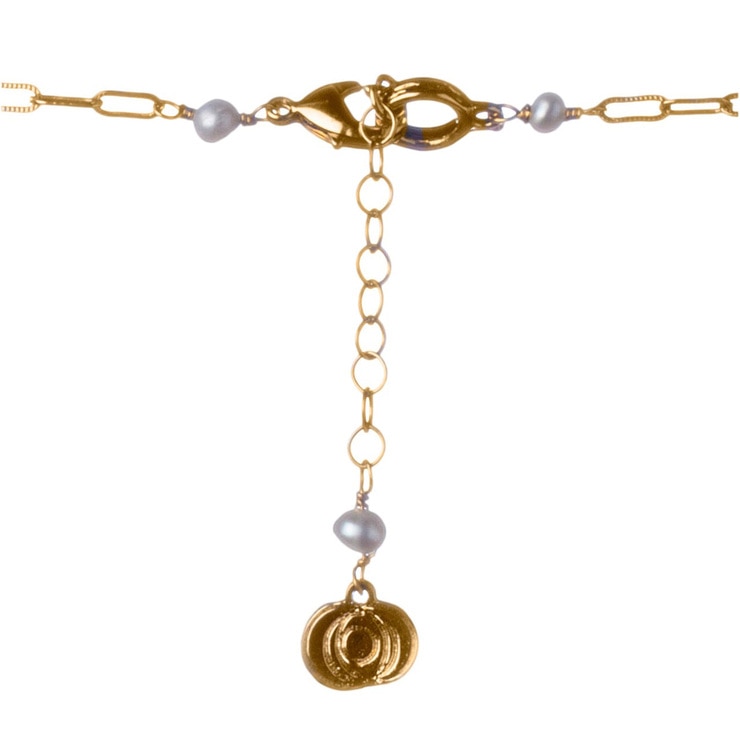 Ablime, Collar de Eslabones en Baño de Oro, con Perlas de Río Ablime, Collar de Eslabones en Baño de Oro, con Perlas de Río