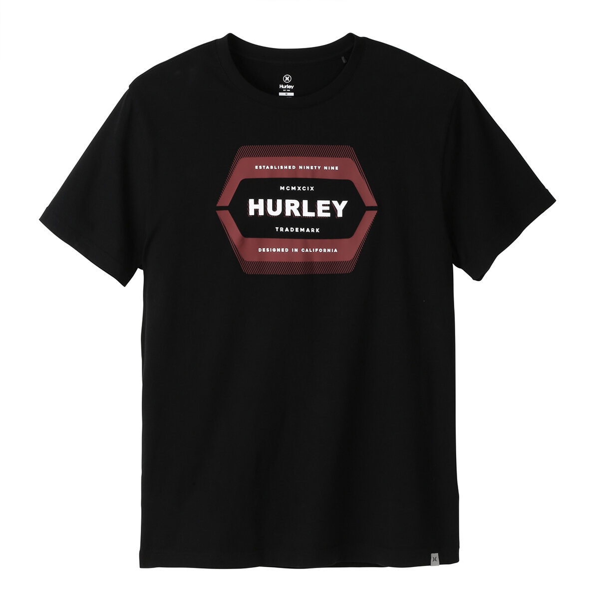 Hurley Playera para Caballero Negro Mediana