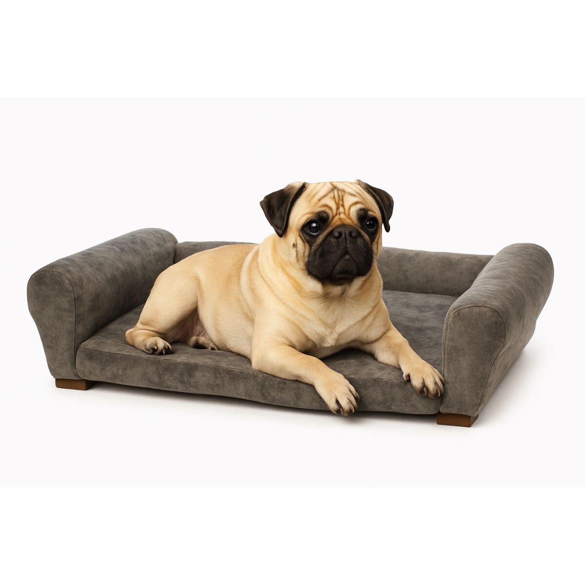 Maypet, Cama Minimalista para Perro, Tamaño Chico, Color Gris