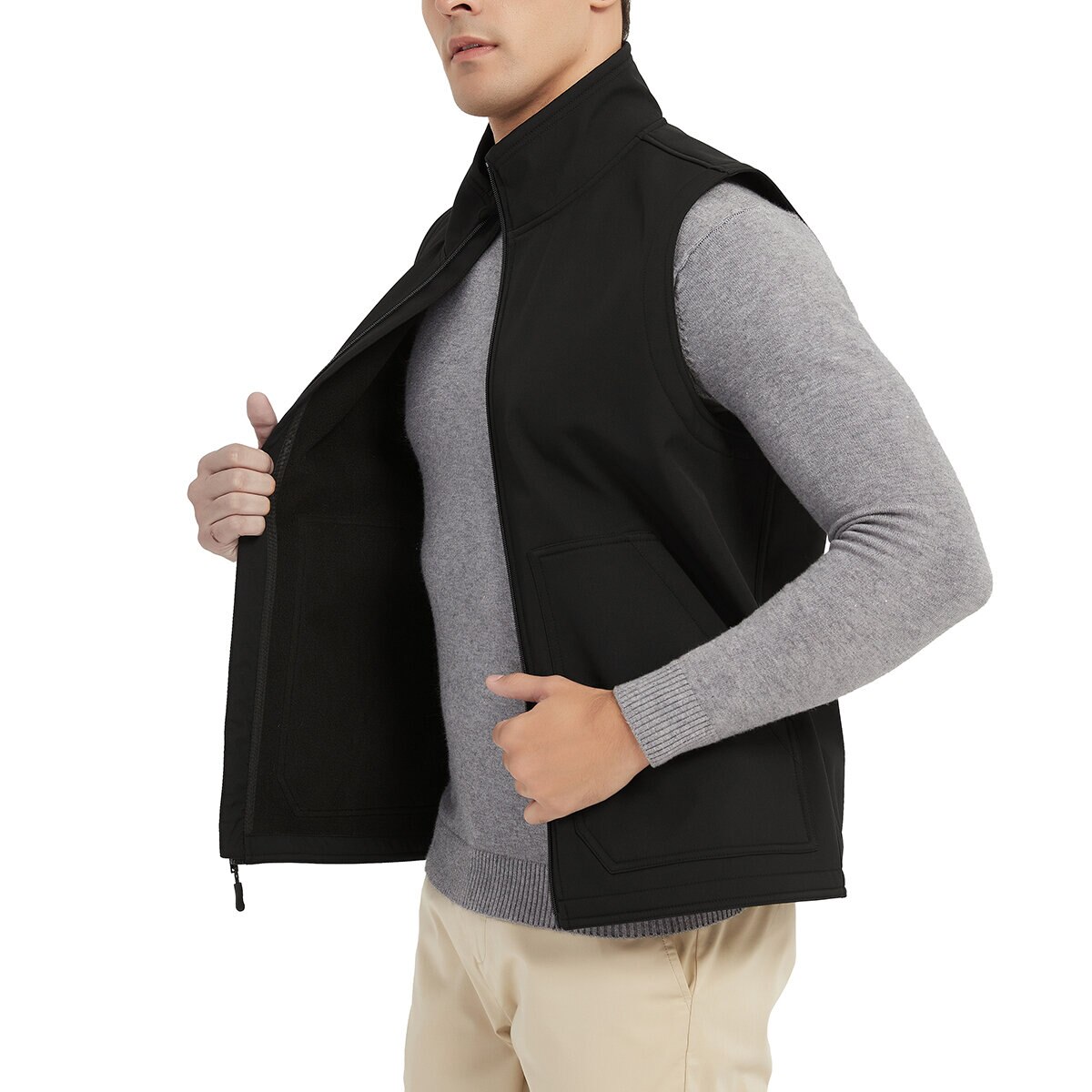 Hawke & Co Chaleco Softshell para Caballero Negro Chica