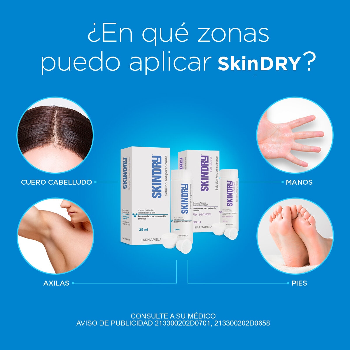 SkinDRY Sensitive Solución Antiperspirante para piel sensible 35 ml