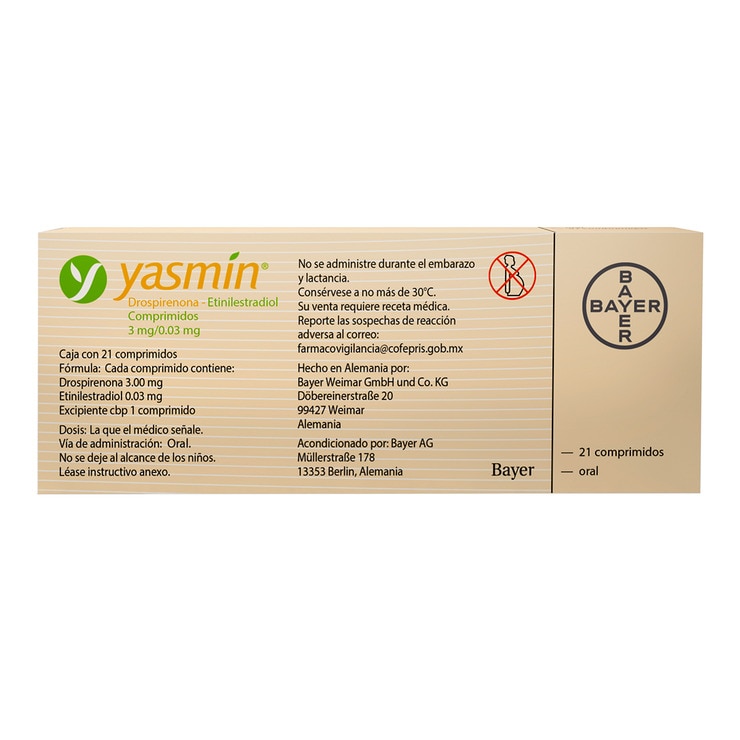 Yasmín 3mg/0.03mg 21 Comprimidos