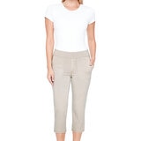 S.C. & CO Pantalones Capri para Dama Café Grande