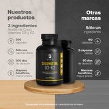 B Life Aceite de Coco, Vitamina D3 y K2 Frasco con 300 Cápsulas de Gel