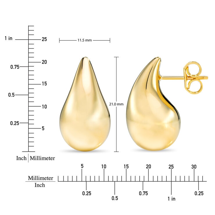 Aretes, Oro Amarillo de 14K Aretes, Oro Amarillo de 14K
