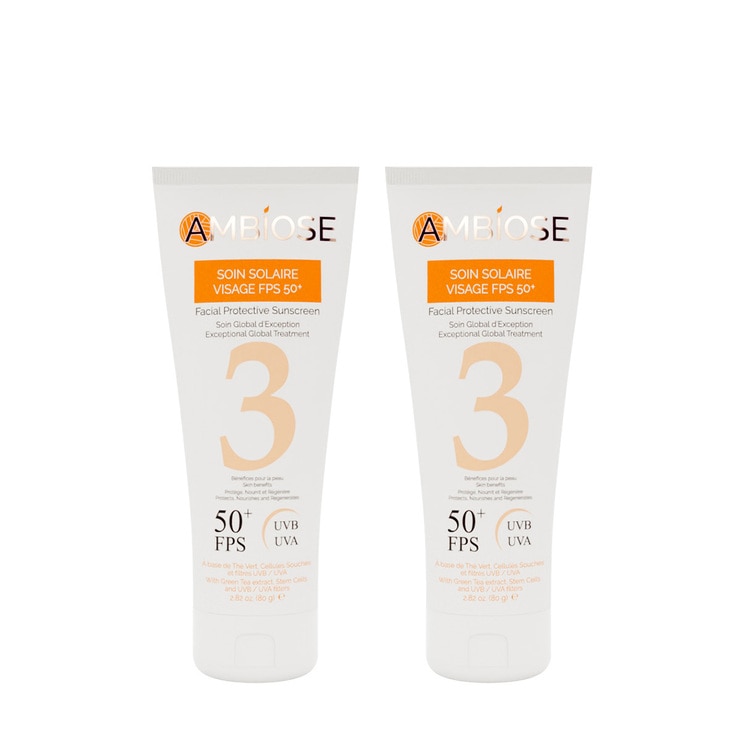 2 Protectores Solares Faciales FPS 50+ Ambiose