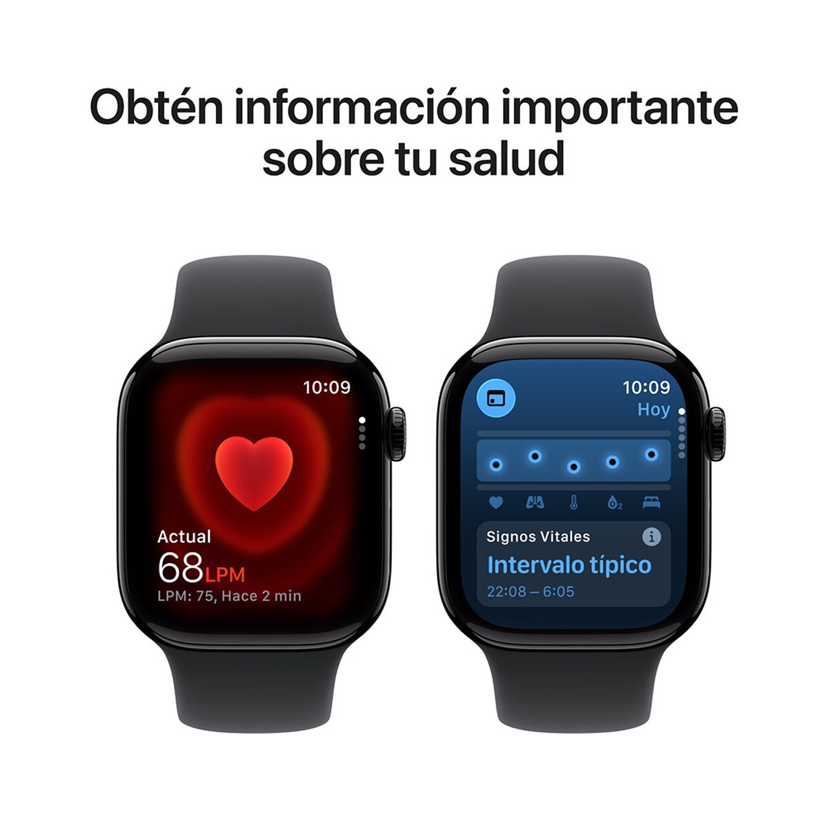 Apple Watch Series 11 (GPS + Celular) 42mm Aluminio Negro Azabache + Correa Deportiva Negra - Talla M/L