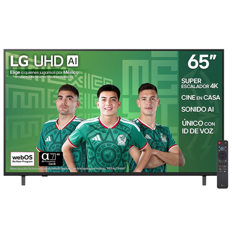 LG Pantalla 65" UHD 4K Smart TV + Barra de sonido