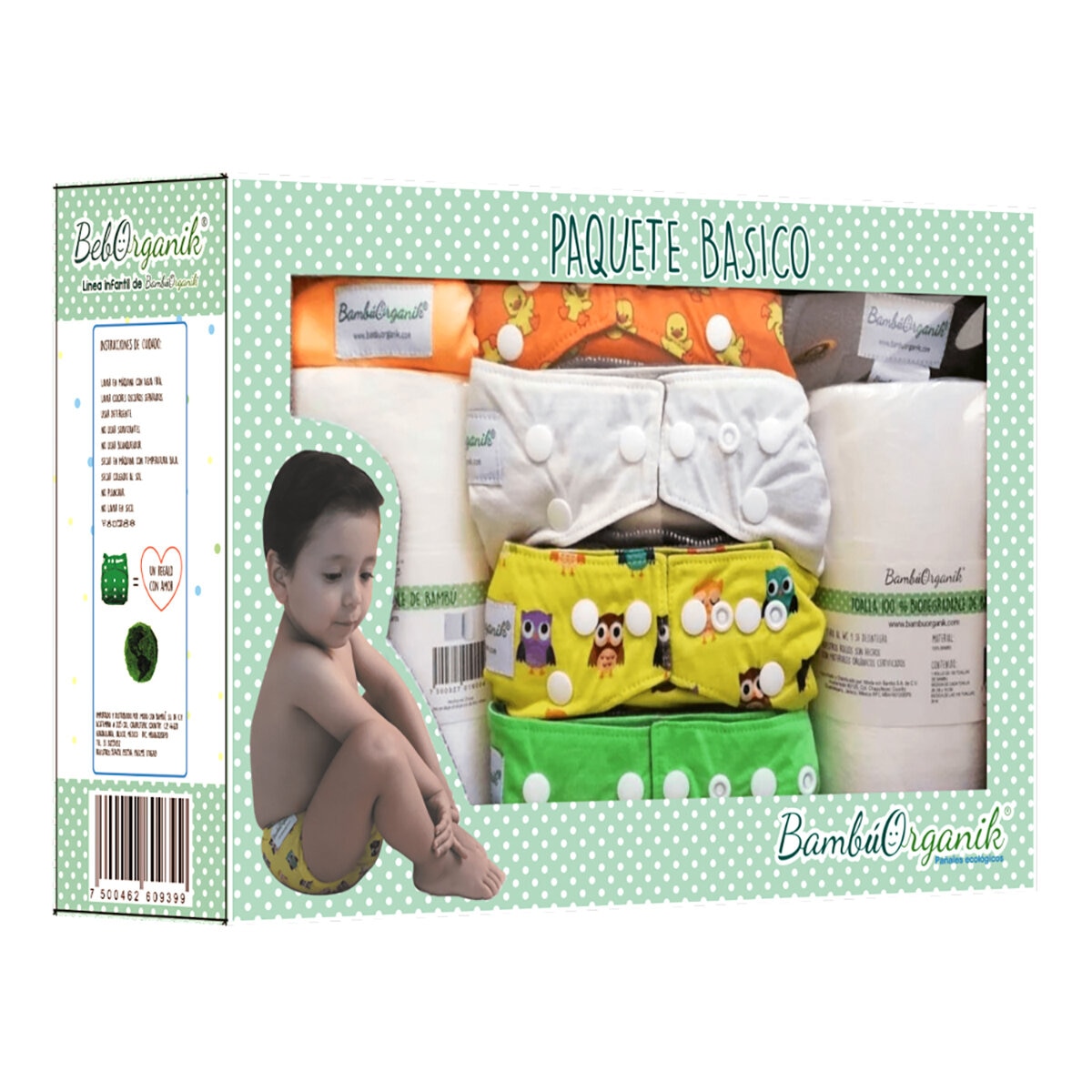Bambú Organik Kit de Pañales de Bambú Unisex