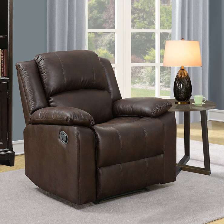 Ski Braylen Sofá Reclinable Café Tela Costco Mexico