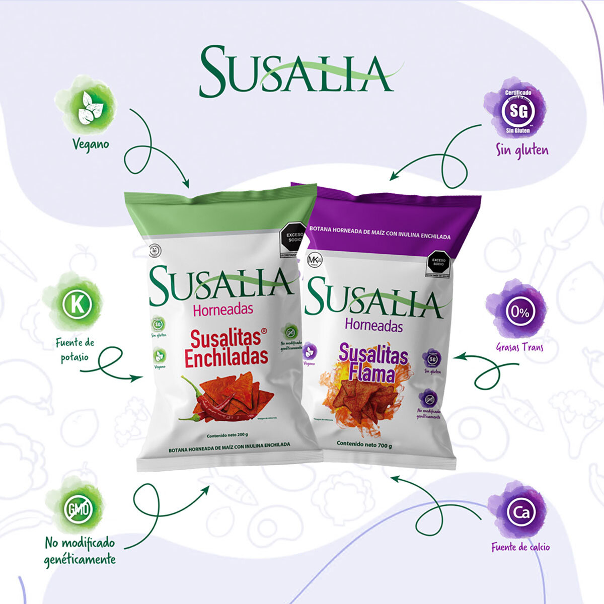 Susalia Surtido de Botanas Saludables 20 pzas de 50 g