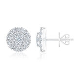 Aretes, 1.00ctw Diamantes, Oro Blanco de 14K