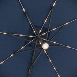 Seasons Sentry, Sombrilla Cuadrada de Aluminio de 3.05m con Luz Led, Azul