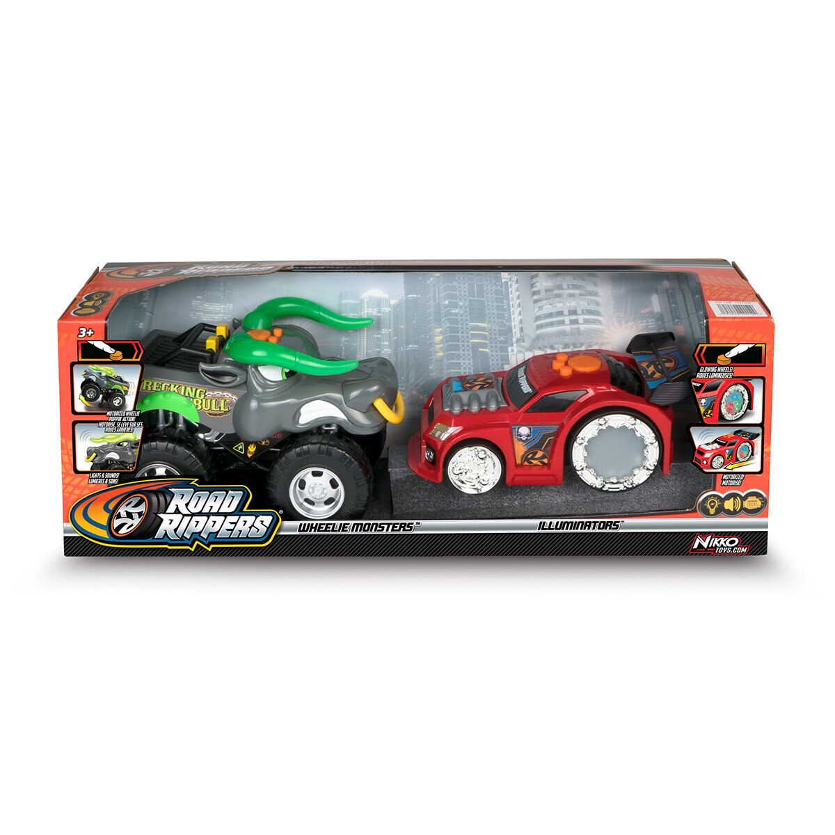 Wheelie Monster™ Set de dos Vehículos con Efectos de luces y Sonidos