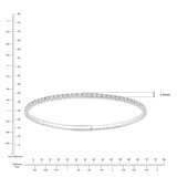 Brazalete Flexible de 14K Oro Blanco, 2.0CTW Diamantes Redondos