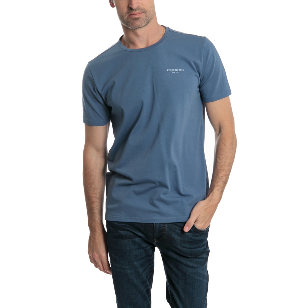 Kenneth Cole Playera para Caballero Azul Extra Grande
