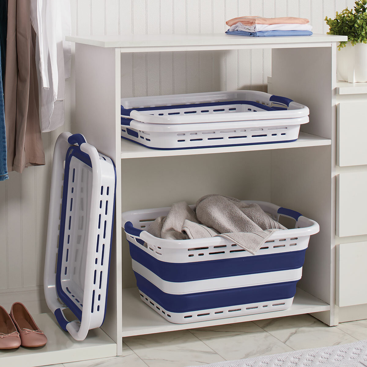 Vanderbilt Home Products Cesta de Lavandería Compacta Vanderbilt Home Products Cesta de Lavandería Compacta